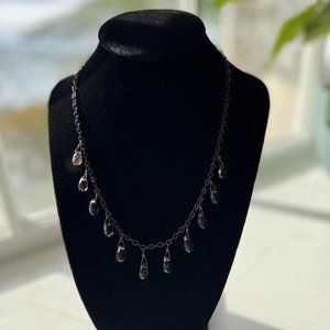 Vintage/Retired Silpada Smokey Quartz Tear Drop Necklace